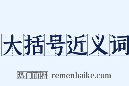 大括号近义词是什么意思的图片